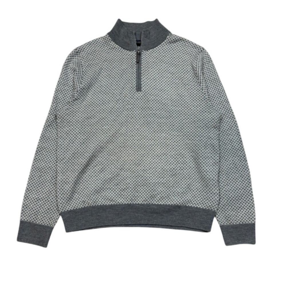 Brooks Brothers Extra Fine Merino Wool 1/4 Zip Sweater Men's Medium